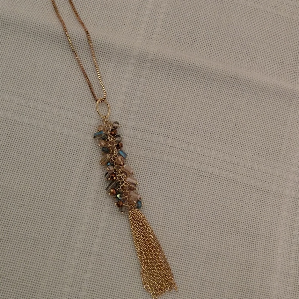 New Gorgeous Gold Tassel Necklace